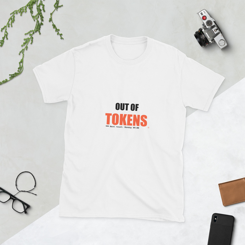 T-shirt blanc The Original, slogan anglais réduit, maquette officielle Printful